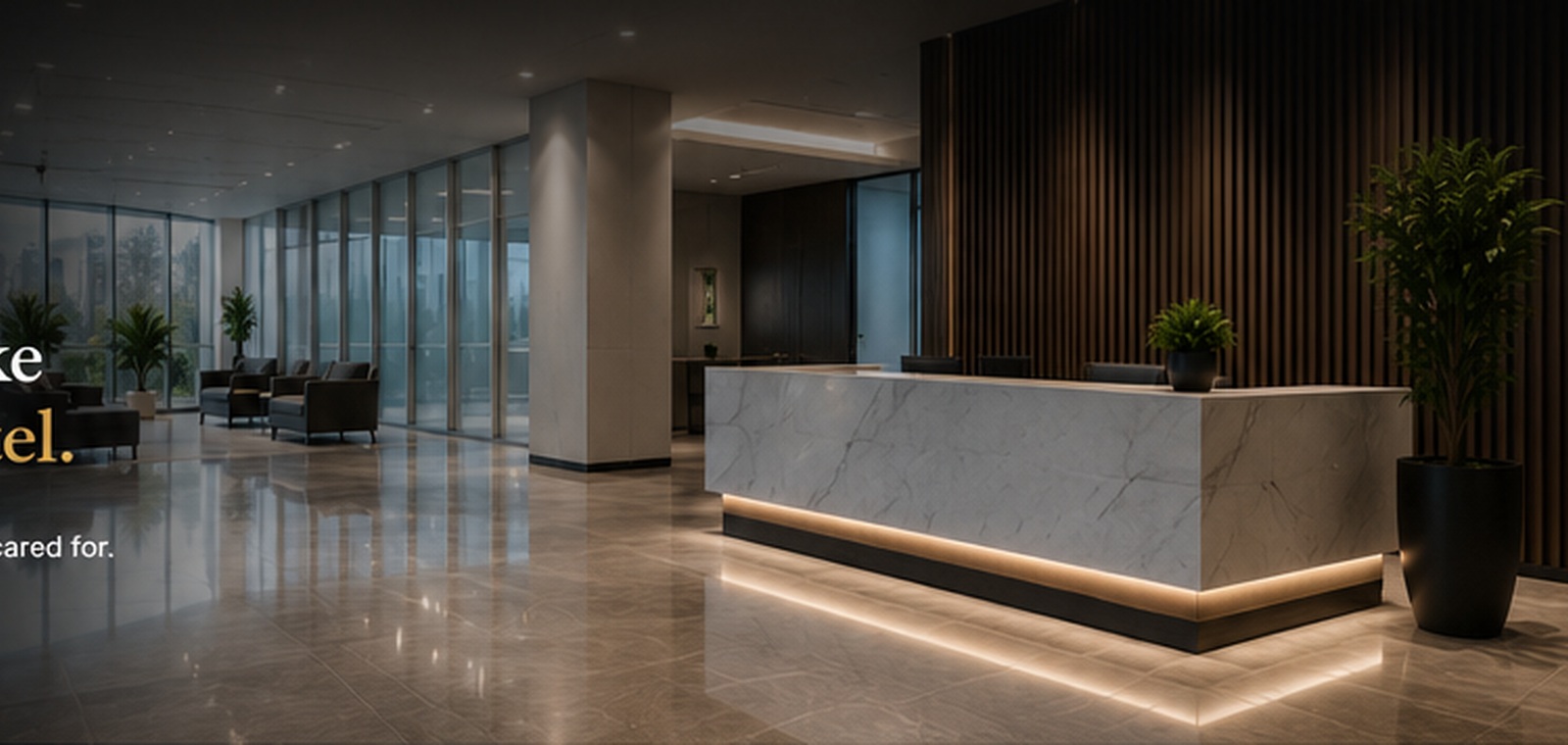Polished commercial reception