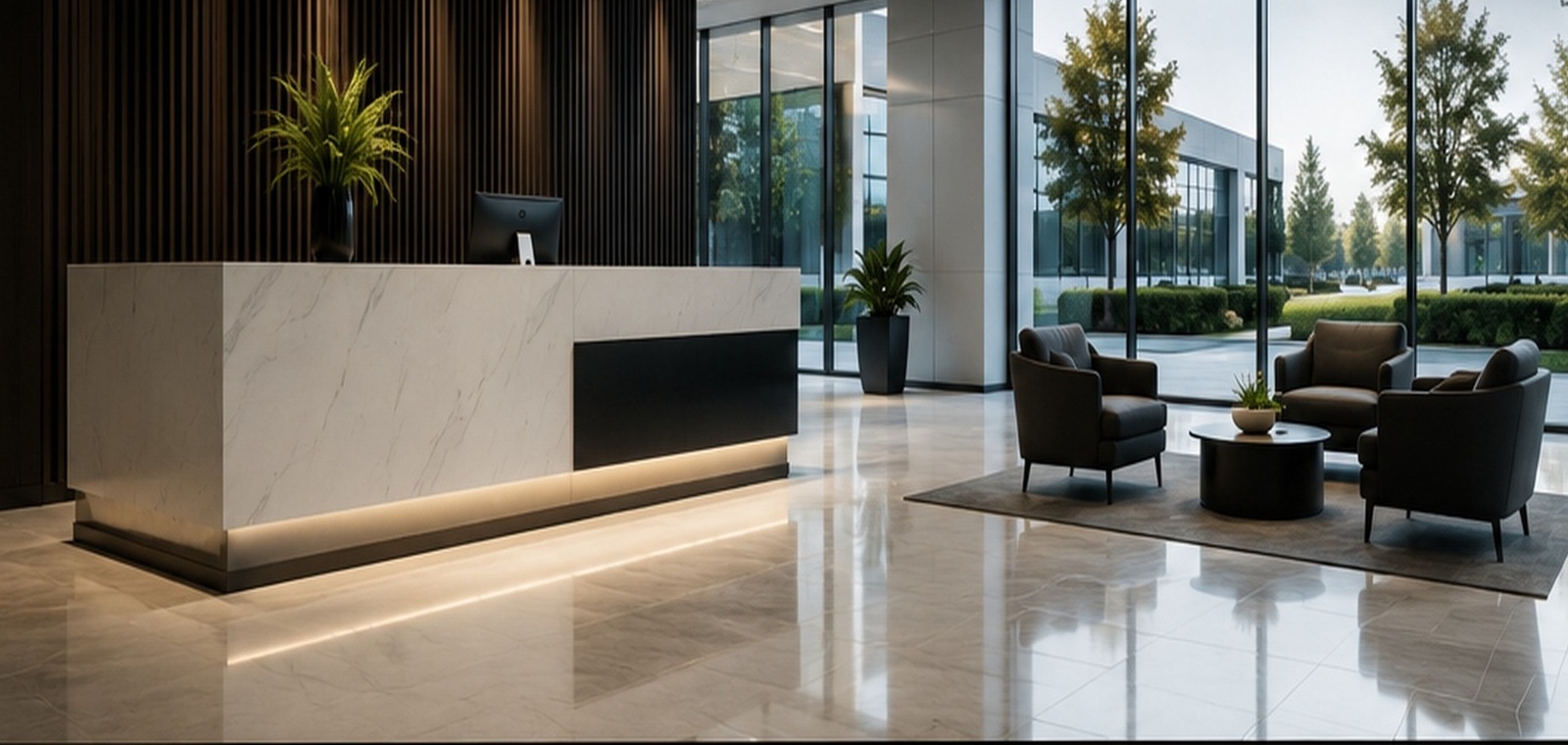 Luxury office lobby