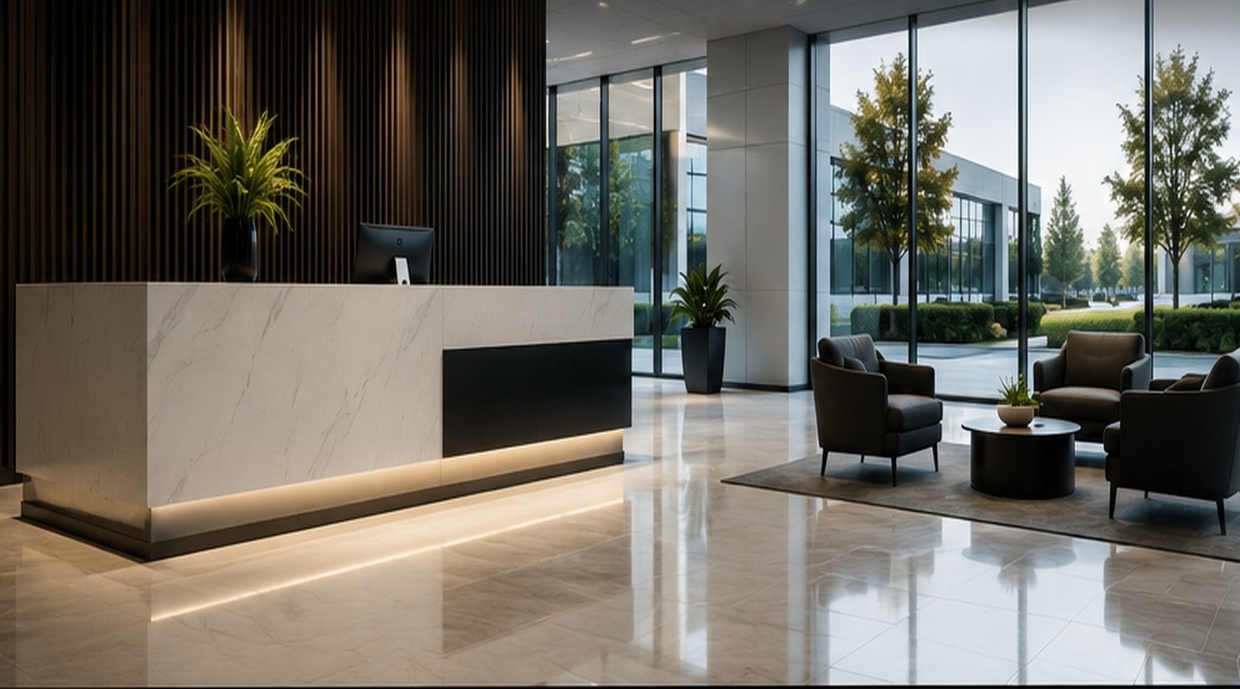 Luxury commercial office lobby