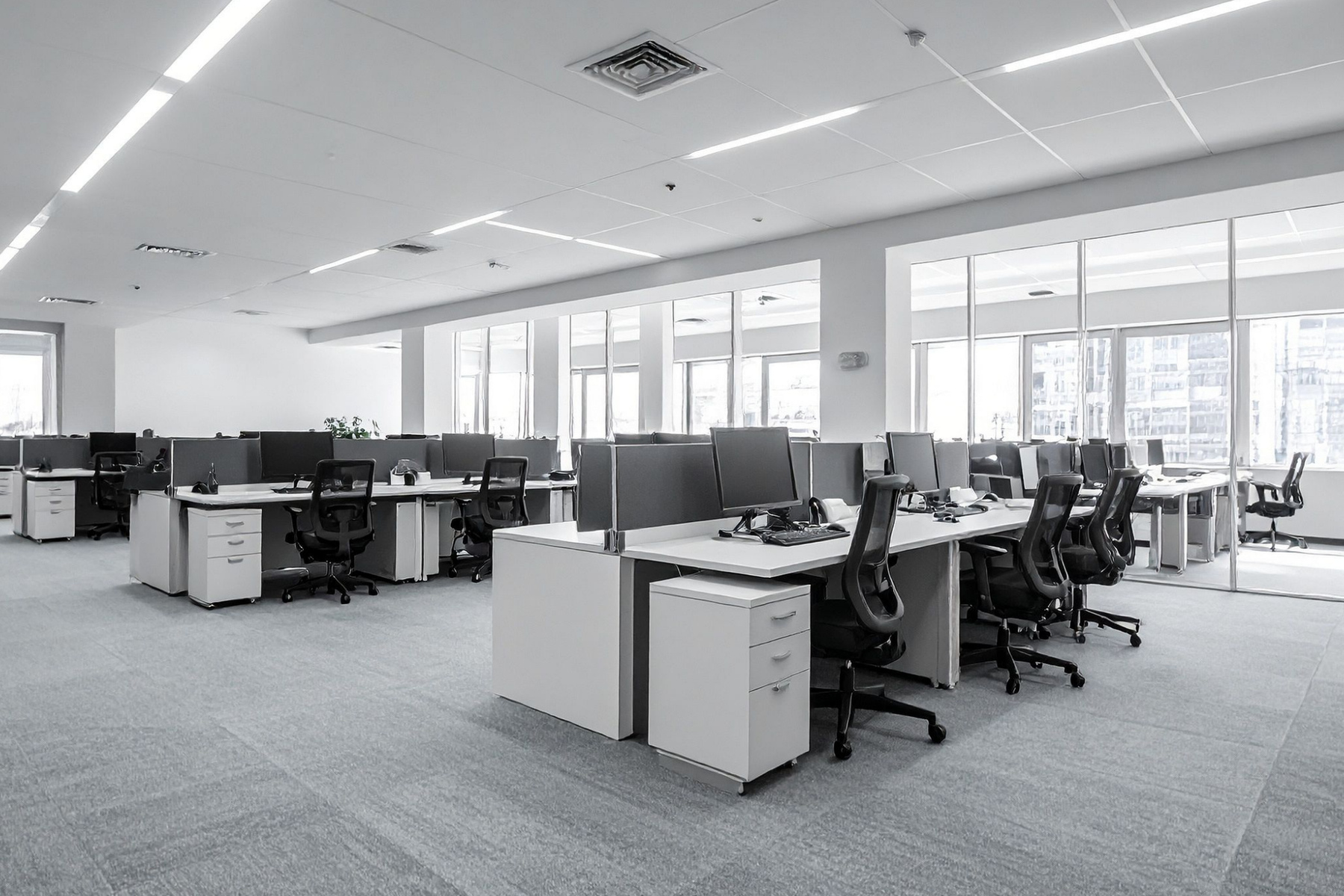 Refined office waiting area